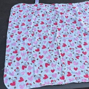 Sanrio Hello Kitty Pink and White Blanket NWOT cotton baby hearts soft